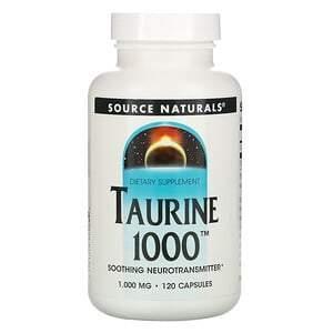 Source Naturals, Taurine 1000, 1,000 mg, 120 Capsules - HealthCentralUSA