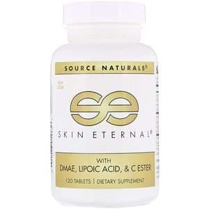Source Naturals, Skin Eternal with DMAE, Lipoic Acid, and C Ester, 120 Tablets - HealthCentralUSA