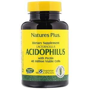 Nature's Plus, Acidophilus, Lactobacillus, 90 Vegetarian Capsules - HealthCentralUSA