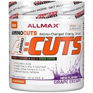 ALLMAX Nutrition, ACUTS, Amino-Charged Energy Drink, Grape Escape, 7.4 oz (210 g) - HealthCentralUSA