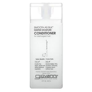 Giovanni, Smooth As Silk, Deeper Moisture Conditioner, For Damaged Hair, 2 fl oz (60 ml) - HealthCentralUSA