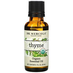 Dr. Mercola, Organic Essential Oil, Thyme, 1 fl oz (30 ml) - HealthCentralUSA