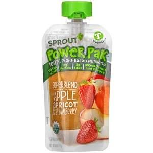Sprout Organic, Power Pak, 12 Months & Up, Superblend with Apple Apricot & Strawberry, 4.0 oz (113 g) - HealthCentralUSA