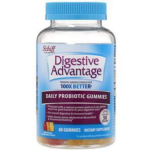 Schiff, Digestive Advantage, Daily Probiotic Gummies, Natural Fruit Flavors, 80 Gummies - HealthCentralUSA