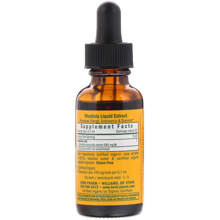Herb Pharm, Rhodiola, 1 fl oz (30 ml) - HealthCentralUSA