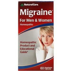 NaturalCare, Migraine, For Men and Women, 60 Vegetarian Capsules - HealthCentralUSA