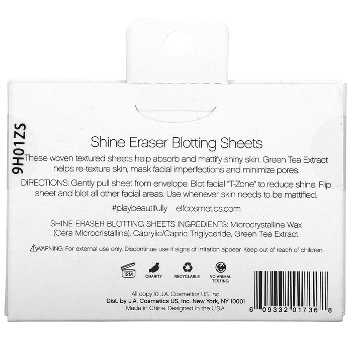 E.L.F., Shine Eraser Blotting Sheets, 30 Sheets - HealthCentralUSA