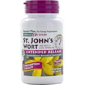 Nature's Plus, Herbal Actives, St. John's Wort, 450 mg, 60 Vegetarian Tablets - HealthCentralUSA