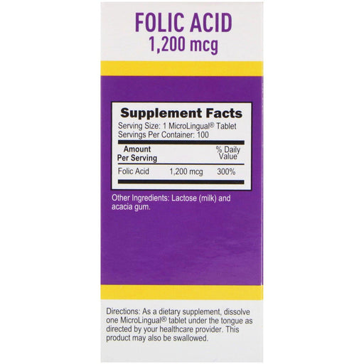 Superior Source, Folic Acid, 1,200 mcg, 100 Tablets - HealthCentralUSA