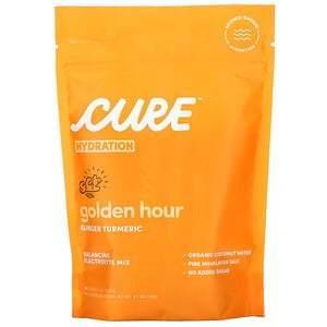 Cure Hydration, Hydration Mix, Golden Hour Ginger Turmeric, 14 Packs, 0.29 oz (8.3 g) Each - HealthCentralUSA