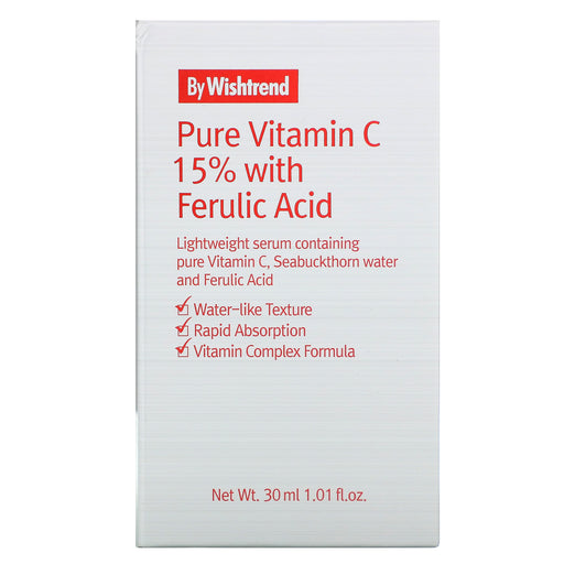 Wishtrend, Pure Vitamin C 15% with Ferulic Acid, 1.01 fl oz (30 ml) - HealthCentralUSA