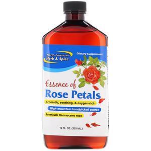 North American Herb & Spice, Essence of Rose Petals, 12 fl oz (355 ml) - HealthCentralUSA