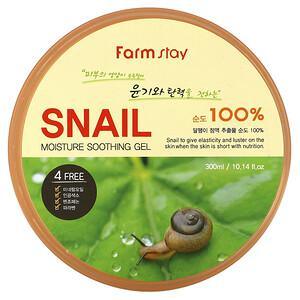 Farmstay, Snail 100% Moisture Soothing Gel, 10.14 fl oz (300 ml) - HealthCentralUSA