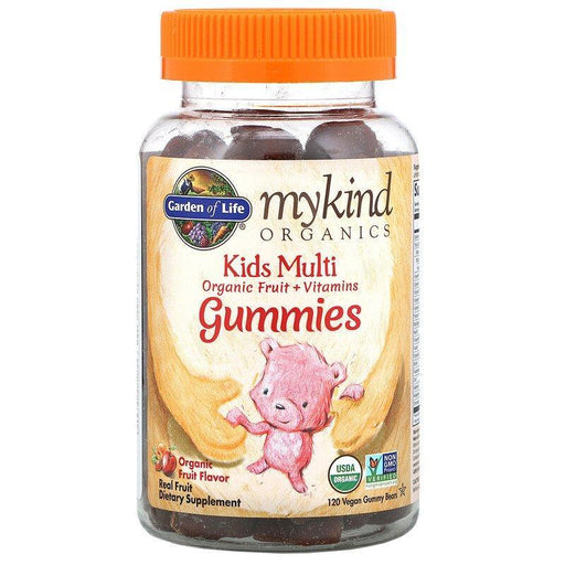 Garden of Life, MyKind Organics, Kids Multi, Organic Fruit Flavor, 120 Vegan Gummy Bears - HealthCentralUSA