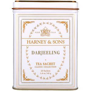 Harney & Sons, Fine Teas, Darjeeling, 20 Tea Sachets, 1.4 oz (40 g) - HealthCentralUSA