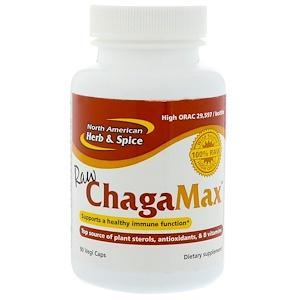 North American Herb & Spice, Raw ChagaMax, 90 Vegi Caps - HealthCentralUSA