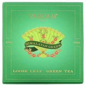 Vahdam Teas, Loose Leaf Green Tea, Himalayan Green Gift Set, 1 Tin Caddy - HealthCentralUSA