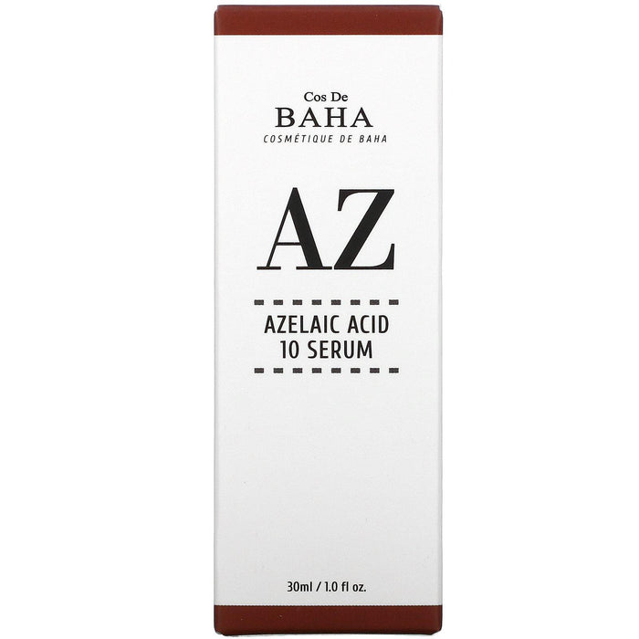 Cos De BAHA, AZ, Azelaic Acid 10 Serum, 1 fl oz (30 ml) - HealthCentralUSA