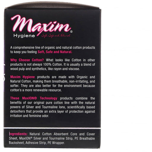 Maxim Hygiene Products, Ultra Thin Panty Liners, Natural Silver MaxION Technology, Lite, 24 Panty Liners - HealthCentralUSA