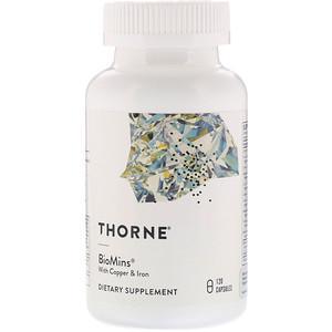 Thorne Research, BioMins with Copper & Iron, 120 Capsules - HealthCentralUSA