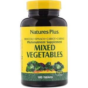 Nature's Plus, Mixed Vegetables, 180 Tablets - HealthCentralUSA