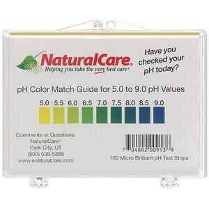 NaturalCare, pH Test Strips, 100 Strips - HealthCentralUSA