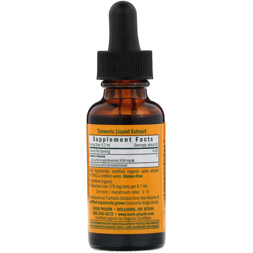 Herb Pharm, Turmeric, 1 fl oz (30 ml) - HealthCentralUSA