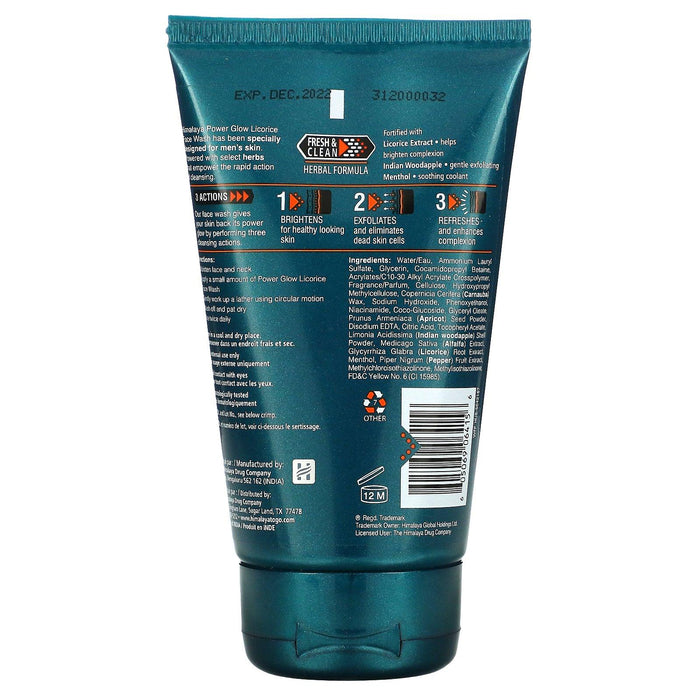 Himalaya, Men, Power Glow, Licorice Face Wash, 3.4 fl oz (100 ml) - HealthCentralUSA