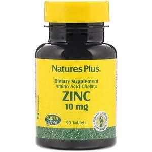 Nature's Plus, Zinc, 10 mg, 90 Tablets - HealthCentralUSA