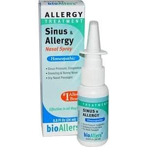 NatraBio, BioAllers, Allergy Treatment, Sinus & Allergy Nasal Spray, 0.8 fl oz (24 ml) - HealthCentralUSA