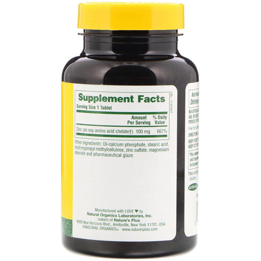 Nature's Plus, Mega Zinc, 100 mg, 90 Tablets - HealthCentralUSA