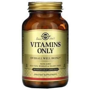 Solgar, Vitamins Only, 90 Vegetable Capsules - HealthCentralUSA