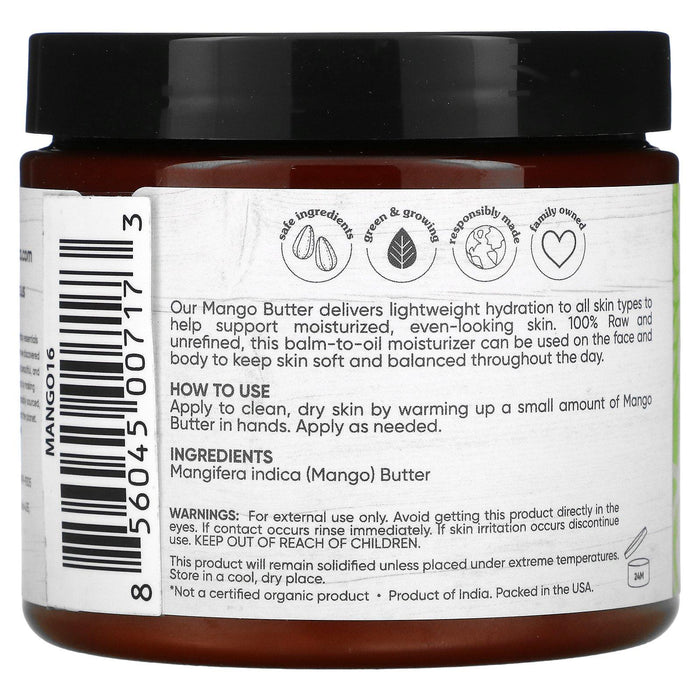 Sky Organics, Mango Butter, Raw & Unrefined, 16 oz (454 g) - HealthCentralUSA