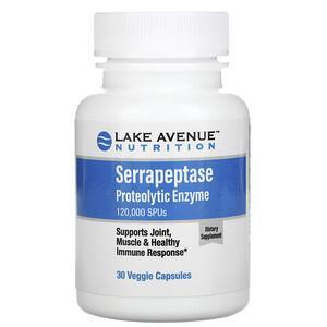 Lake Avenue Nutrition, Serrapeptase, Proteolytic Enzyme, 120,000 SPUs, 30 Veggie Capsules - HealthCentralUSA