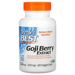 Doctor's Best, Goji Berry Extract, 600 mg, 120 Veggie Caps - HealthCentralUSA