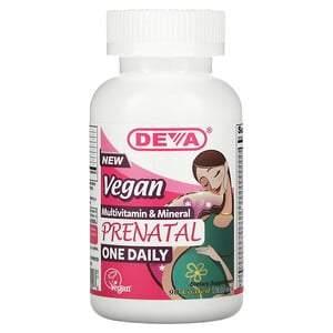 Deva, Vegan Prenatal Multivitamin & Mineral, One Daily, 90 Coated Tablets - HealthCentralUSA