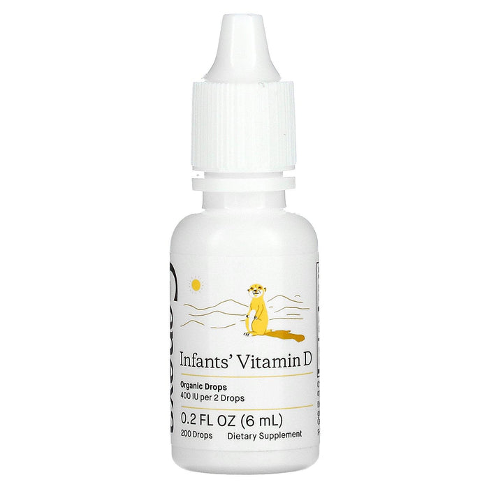 Genexa, Infants´ Vitamin D, Newborn+, Organic Vanilla, 200 IU, 200 Drops, 0.2 fl oz (6 ml) - HealthCentralUSA