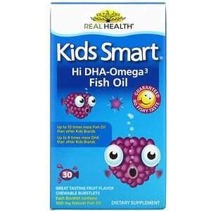 Bioglan, Kids Smart, Hi DHA-Omega 3 Fish Oil, Great Tasting Fruit Flavor, 30 Chewable Burstlets - HealthCentralUSA