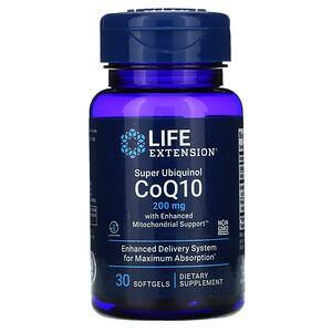 Life Extension, Super Ubiquinol CoQ10 with Enhanced Mitochondrial Support, 200 mg, 30 Softgels - HealthCentralUSA