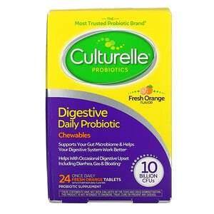 Culturelle, Digestive Daily Probiotic, Fresh Orange, 10 Billion CFUs, 24 Once Daily Tablets - HealthCentralUSA