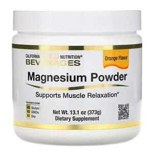 California Gold Nutrition, Magnesium Powder Beverage, Orange Flavor, 13.1 oz (373 g) - HealthCentralUSA