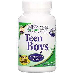 Michael's Naturopathic, Teen Boys Caps, Daily Multi-Vitamin, 60 Vegetarian Capsules - HealthCentralUSA