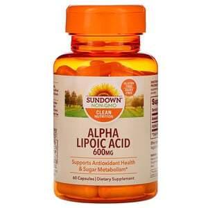 Sundown Naturals, Alpha Lipoic Acid, 600 mg, 60 Capsules - HealthCentralUSA