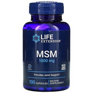 Life Extension, MSM, 1,000 mg, 100 Capsules - HealthCentralUSA