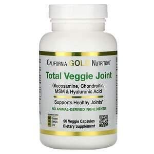 California Gold Nutrition, Total Veggie Joint, Vegetarian Glucosamin, Chondroitin, MSM & Hyaluronic Acid, 90 Veggie Capsules - HealthCentralUSA