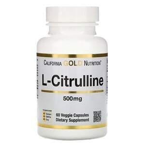 California Gold Nutrition, L-Citrulline, 500 mg, 60 Veggie Capsules - HealthCentralUSA