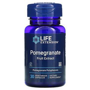 Life Extension, Pomegranate Fruit Extract, 30 Vegetarian Capsules - HealthCentralUSA