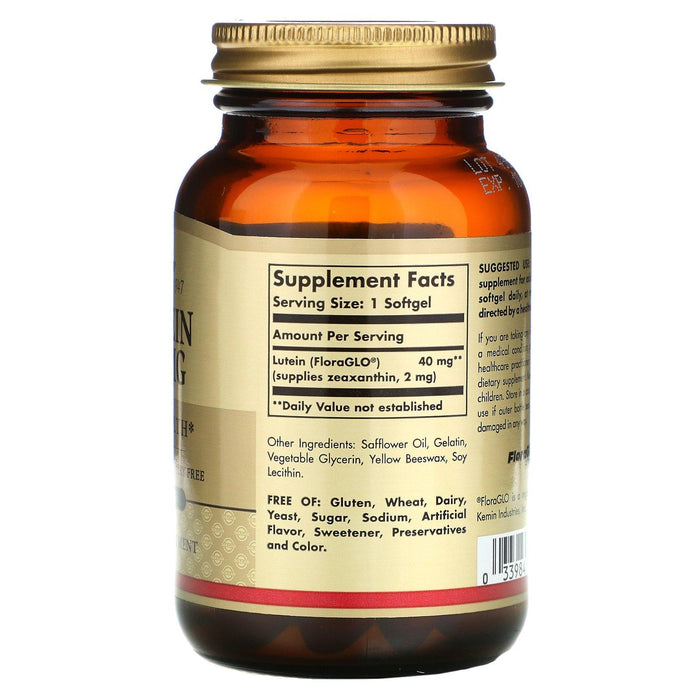 Solgar, Lutein, 40 mg, 30 Softgels - HealthCentralUSA