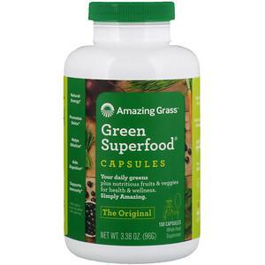 Amazing Grass, Green Superfood, 150 Capsules - HealthCentralUSA