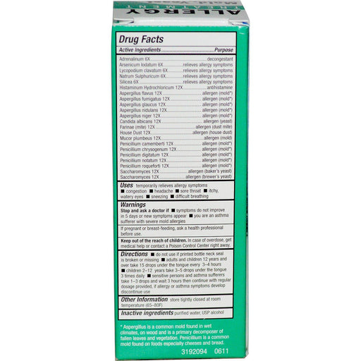 NatraBio, BioAllers, Allergy Treatment, Mold, Yeast & Dust, 1 fl oz (30 ml) - HealthCentralUSA